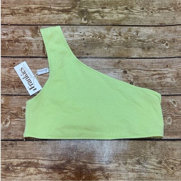 NWT Frankie’s Bikinis zuma brikini top in sundance bright lemon lime - Picture 4 of 8
